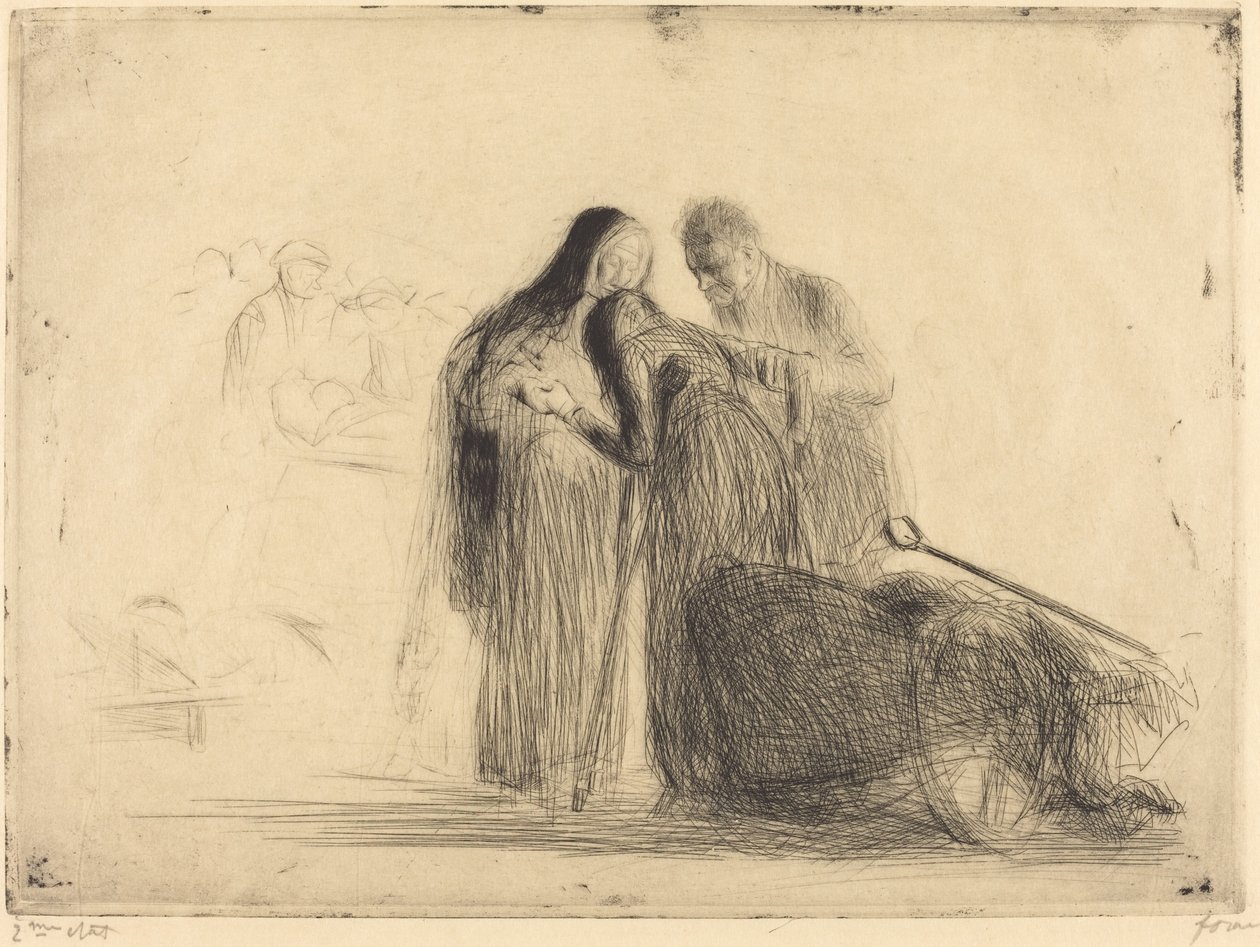 Lourdes, a Paralítica (segunda placa) de Jean Louis Forain