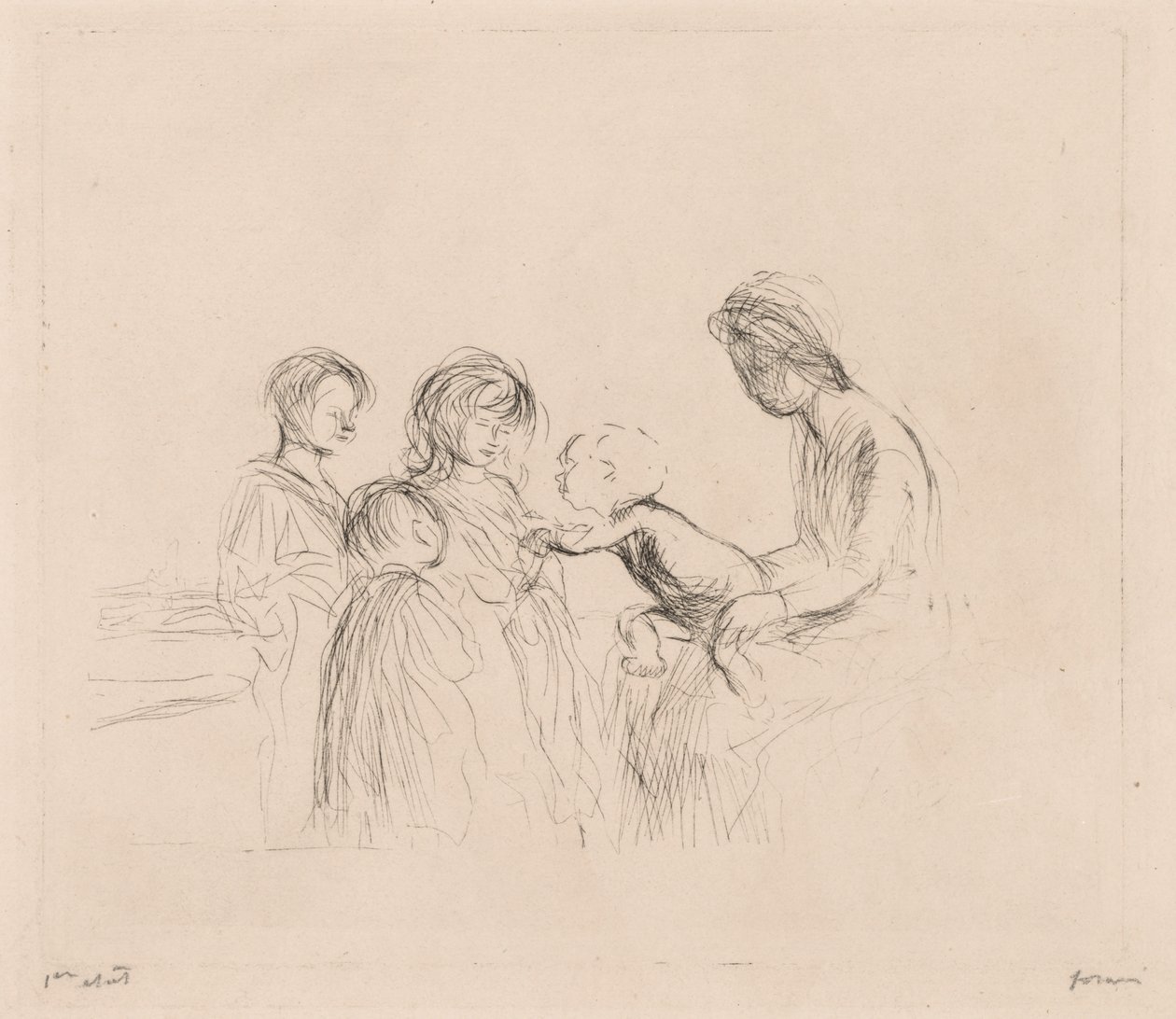 Madonna e filhos. de Jean Louis Forain