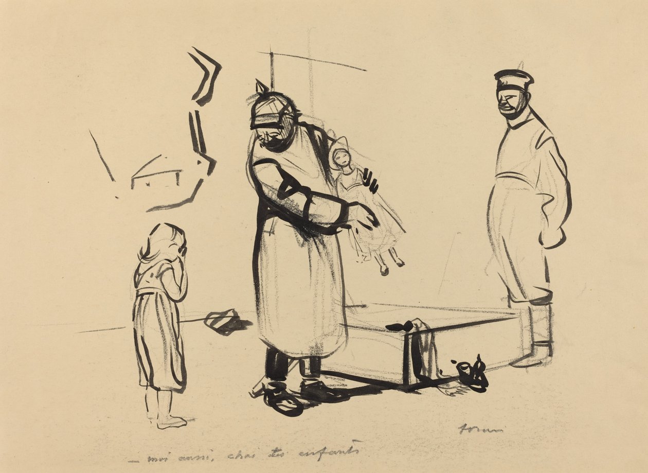 Nach Paris. -eu também, chai infantil, c. 19141919. de Jean Louis Forain