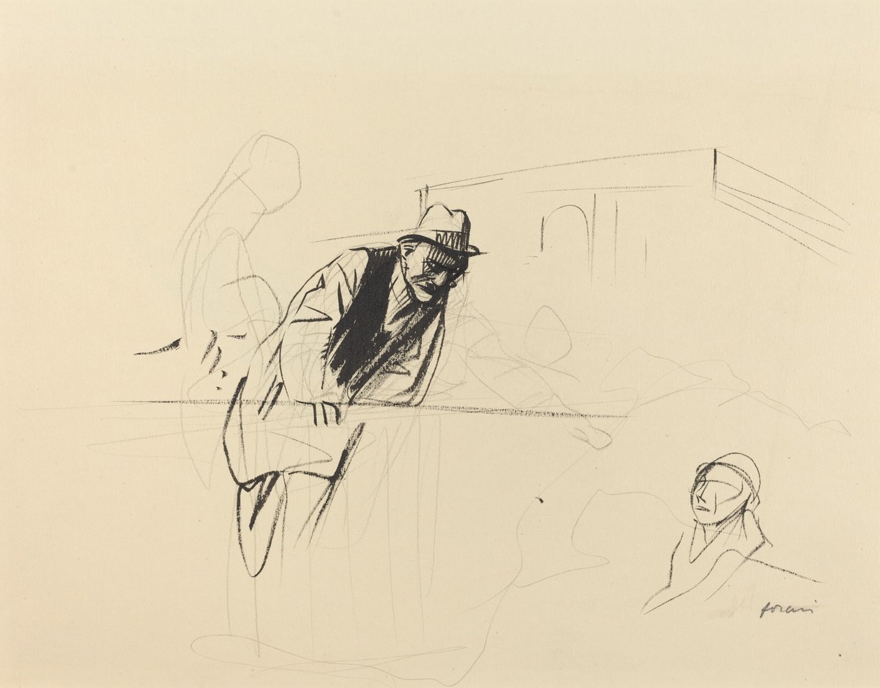 Negociações no Palácio Trianon, Versalhes, c. 1919. de Jean Louis Forain