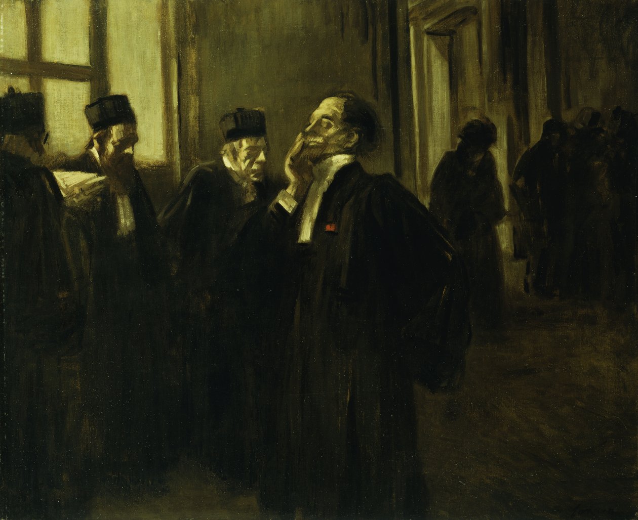 Cena do corredor do palácio; Cena do corredor no palácio, c.1905 de Jean Louis Forain