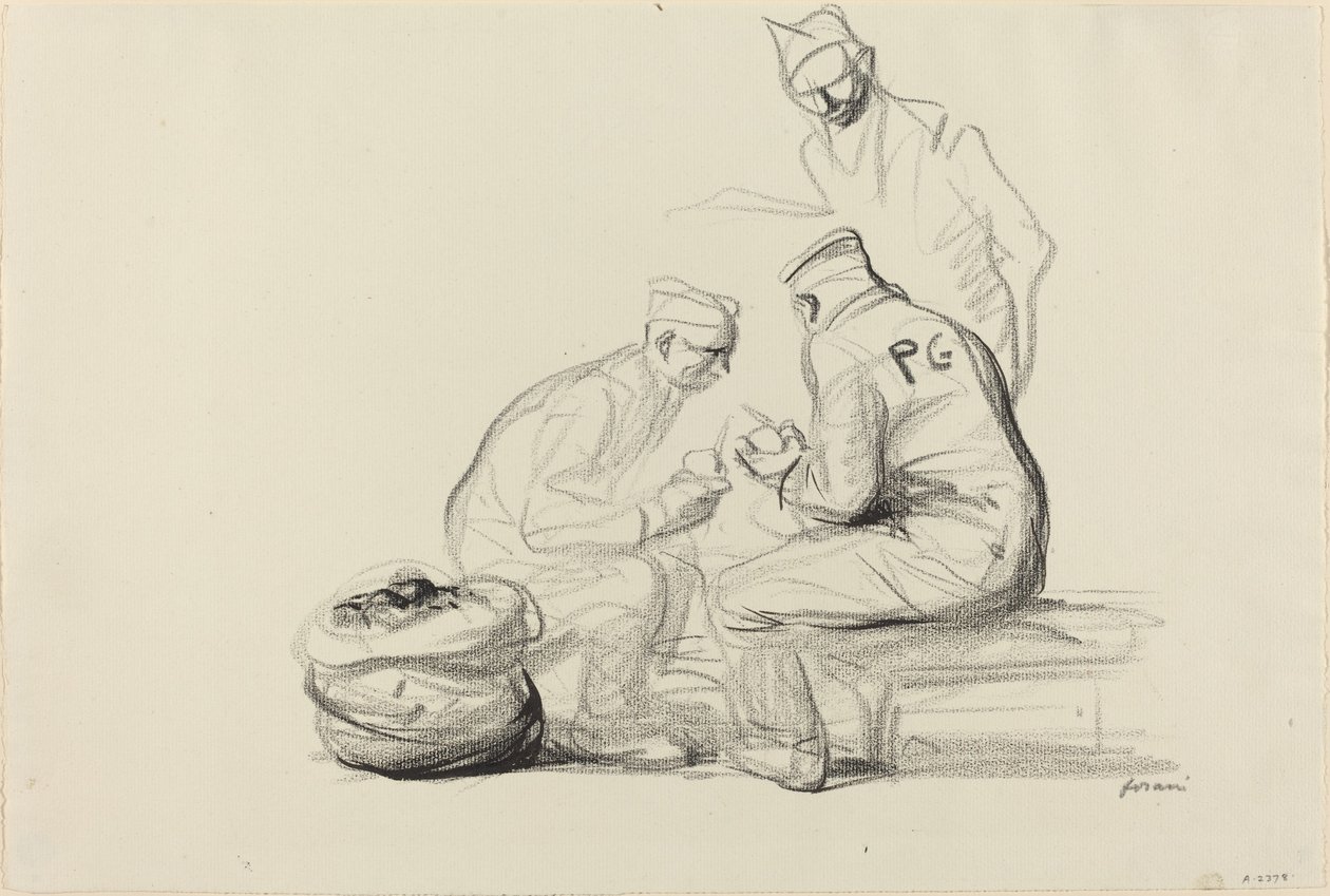 Poilu e prisioneiros alemães de Jean Louis Forain