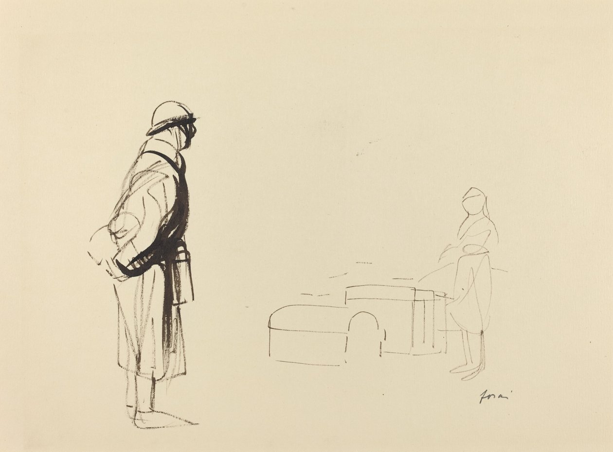 Poilu e enfermeira de Jean Louis Forain