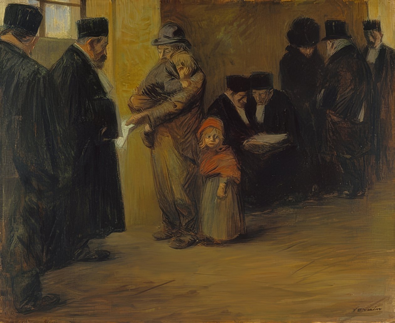 Assistência jurídica. Provavelmente 1900-12 de Jean Louis Forain