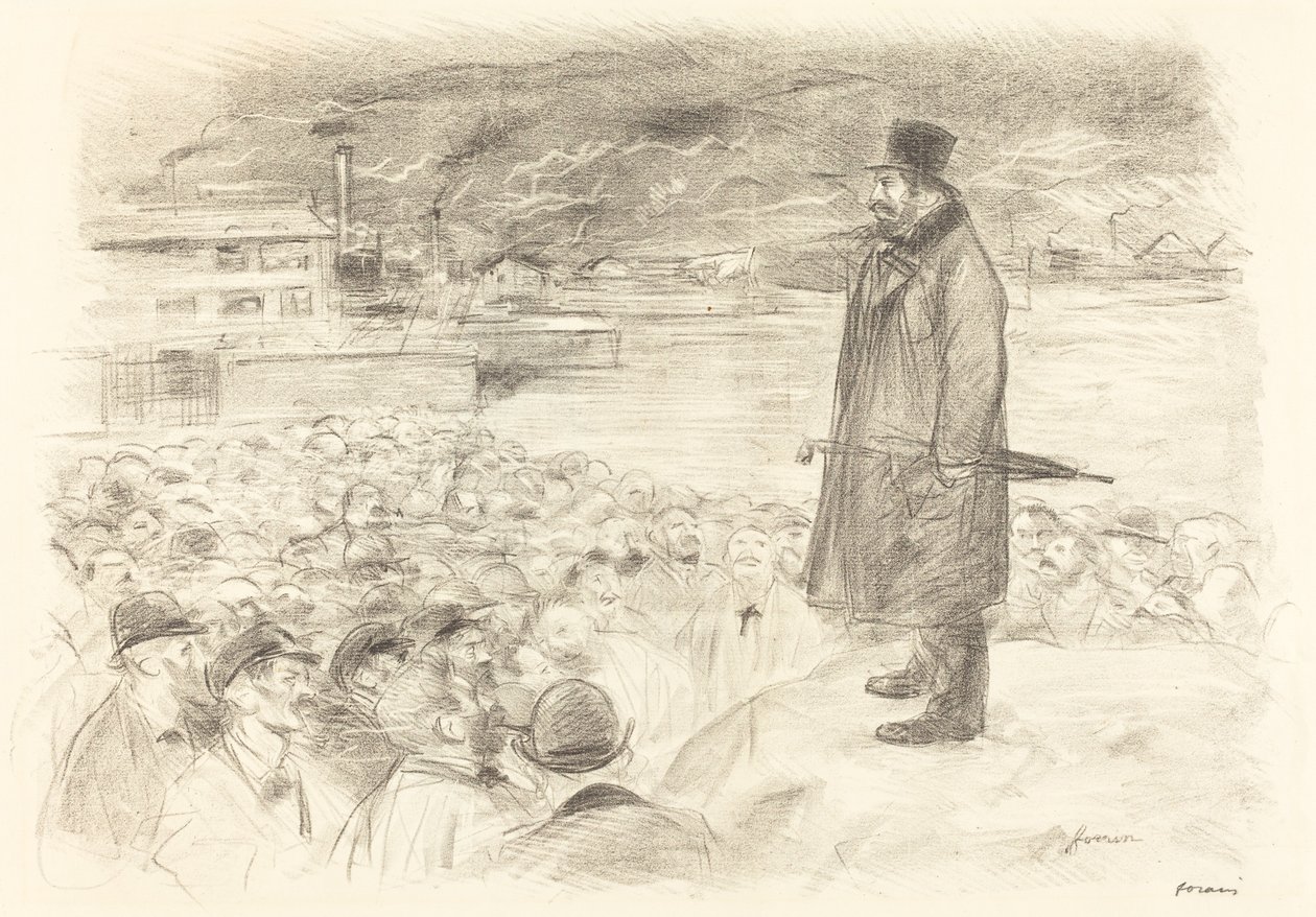 Cena de uma greve (terceira placa) de Jean Louis Forain