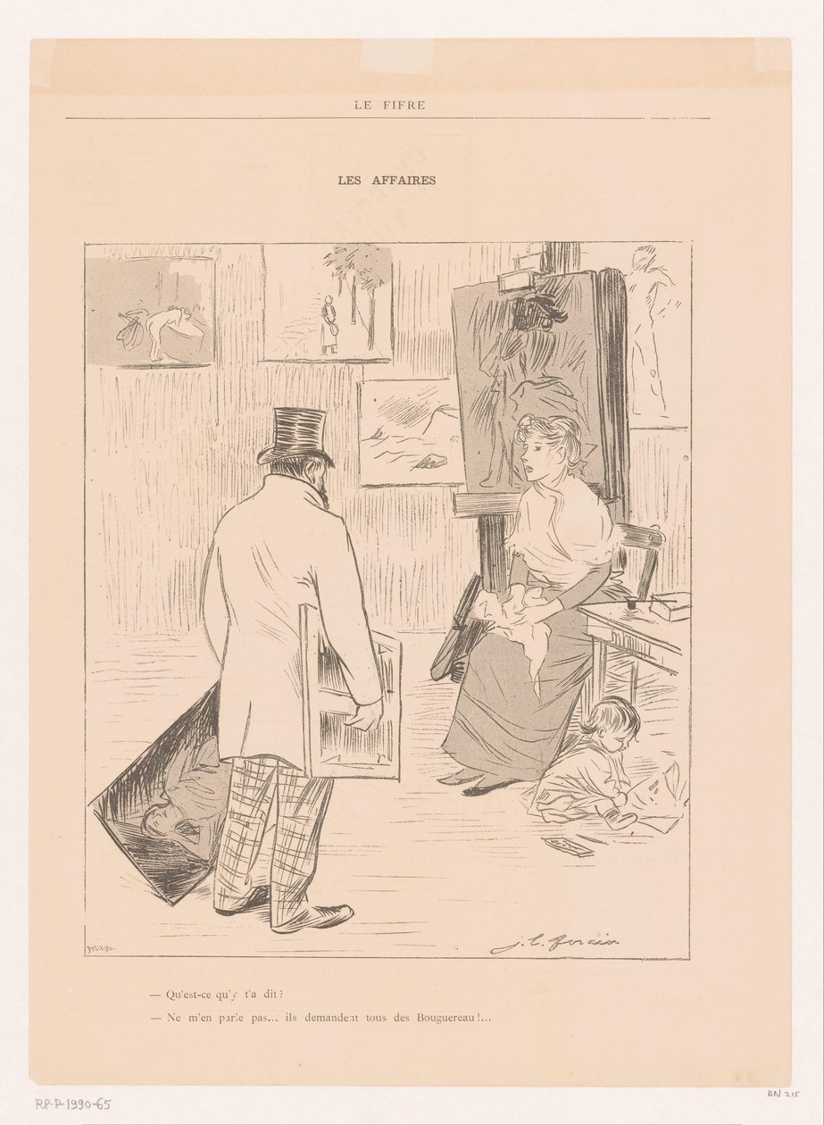 Schildersfamilie no atelier
Les affaires (título sobre o objecto) de Jean Louis Forain