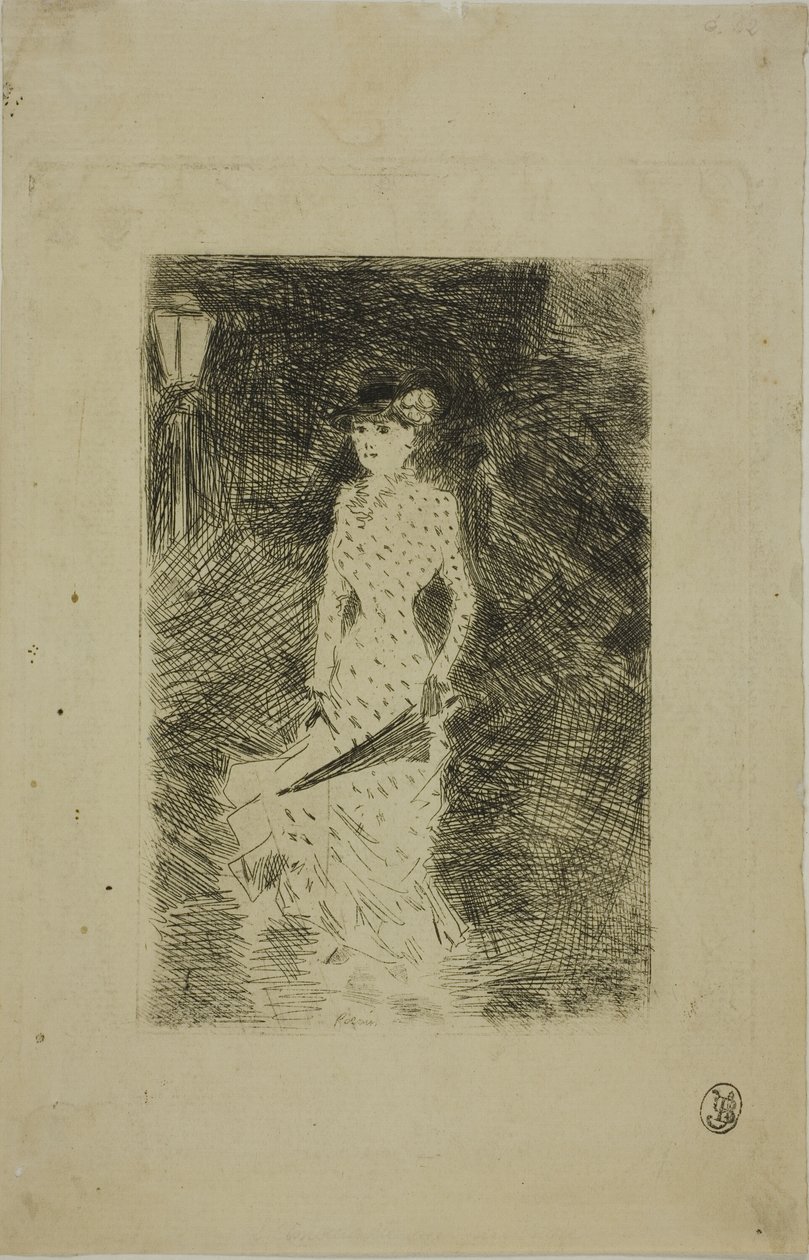Mulher a passear com um guarda-chuva de Jean Louis Forain