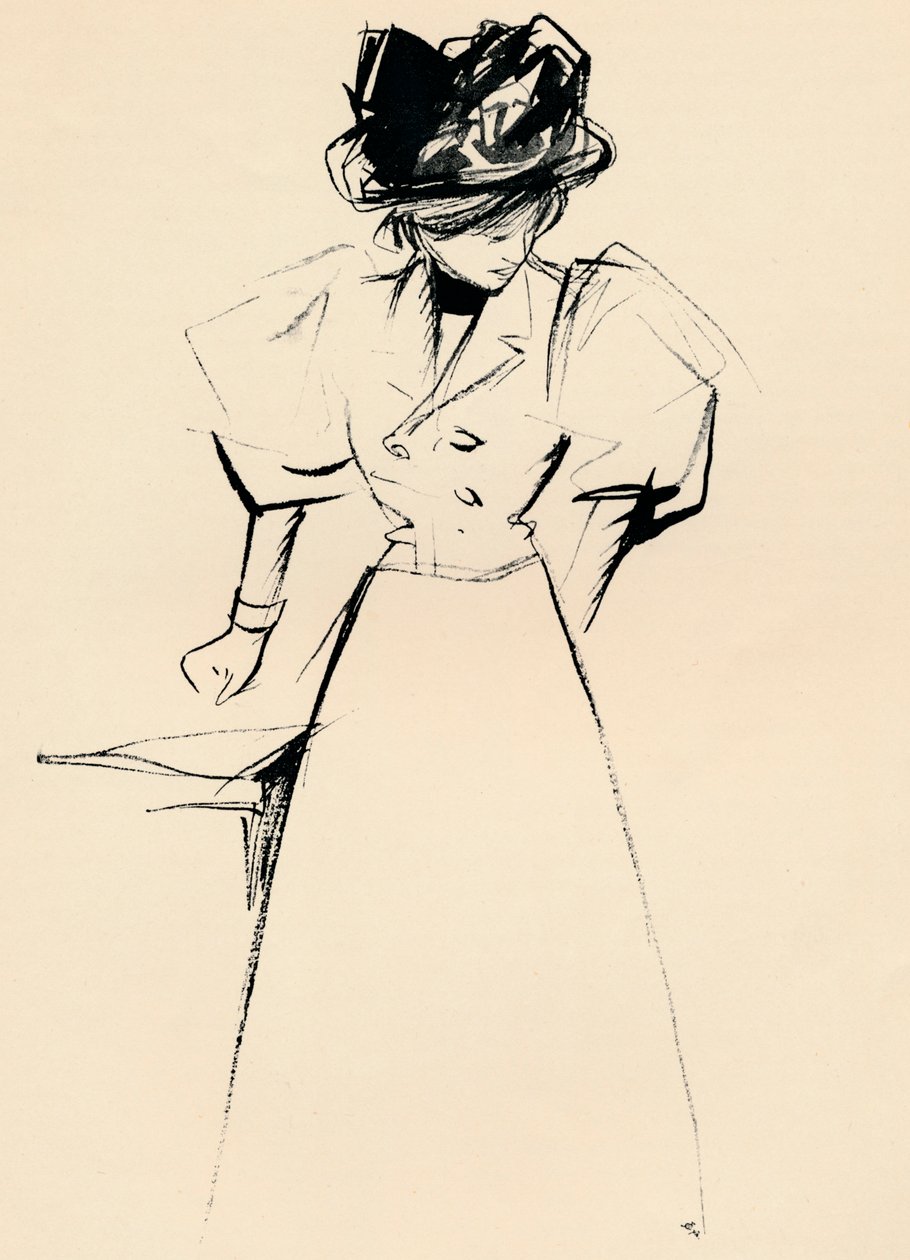 Estudo em nanquim por Forain, c1898 de Jean Louis Forain