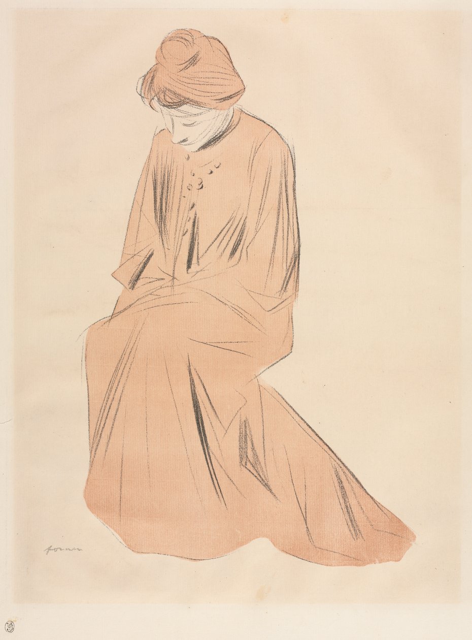Estudo de uma mulher sentada de Jean Louis Forain