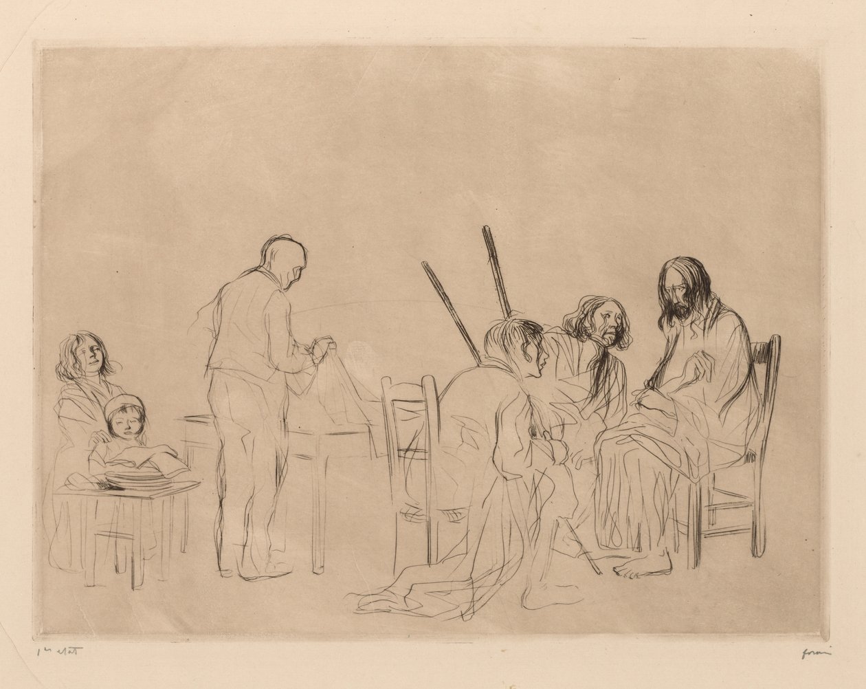 Ceia em Emaús. de Jean Louis Forain
