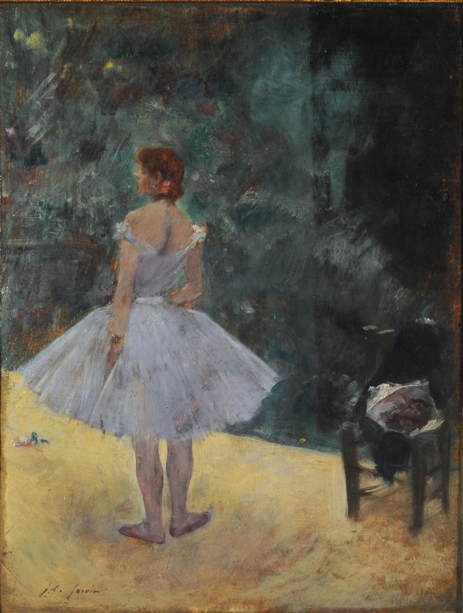 A Bailarina (óleo no painel) de Jean Louis Forain
