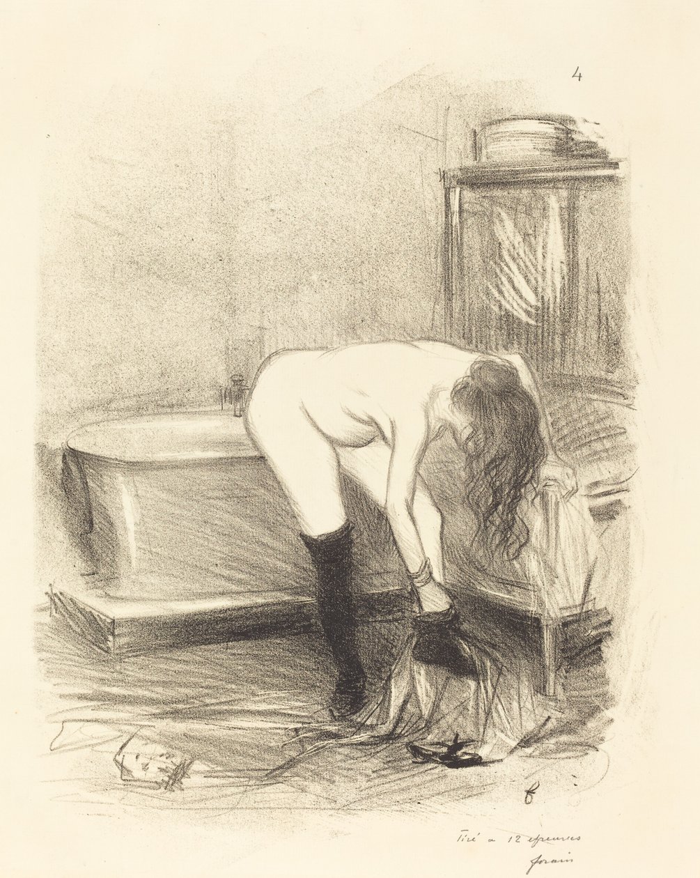 O Banho (placa vertical) de Jean Louis Forain