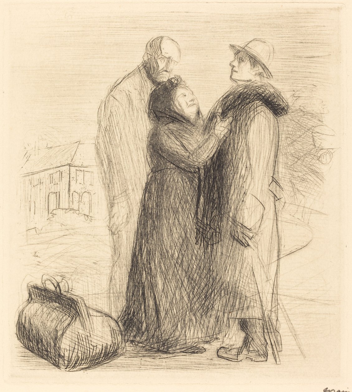 A Partida do Filho Pródigo (primeira placa, vertical) de Jean Louis Forain