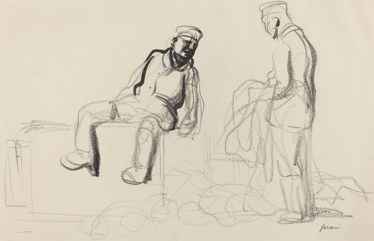 A Retirada Econômica, c. 19141919. de Jean Louis Forain