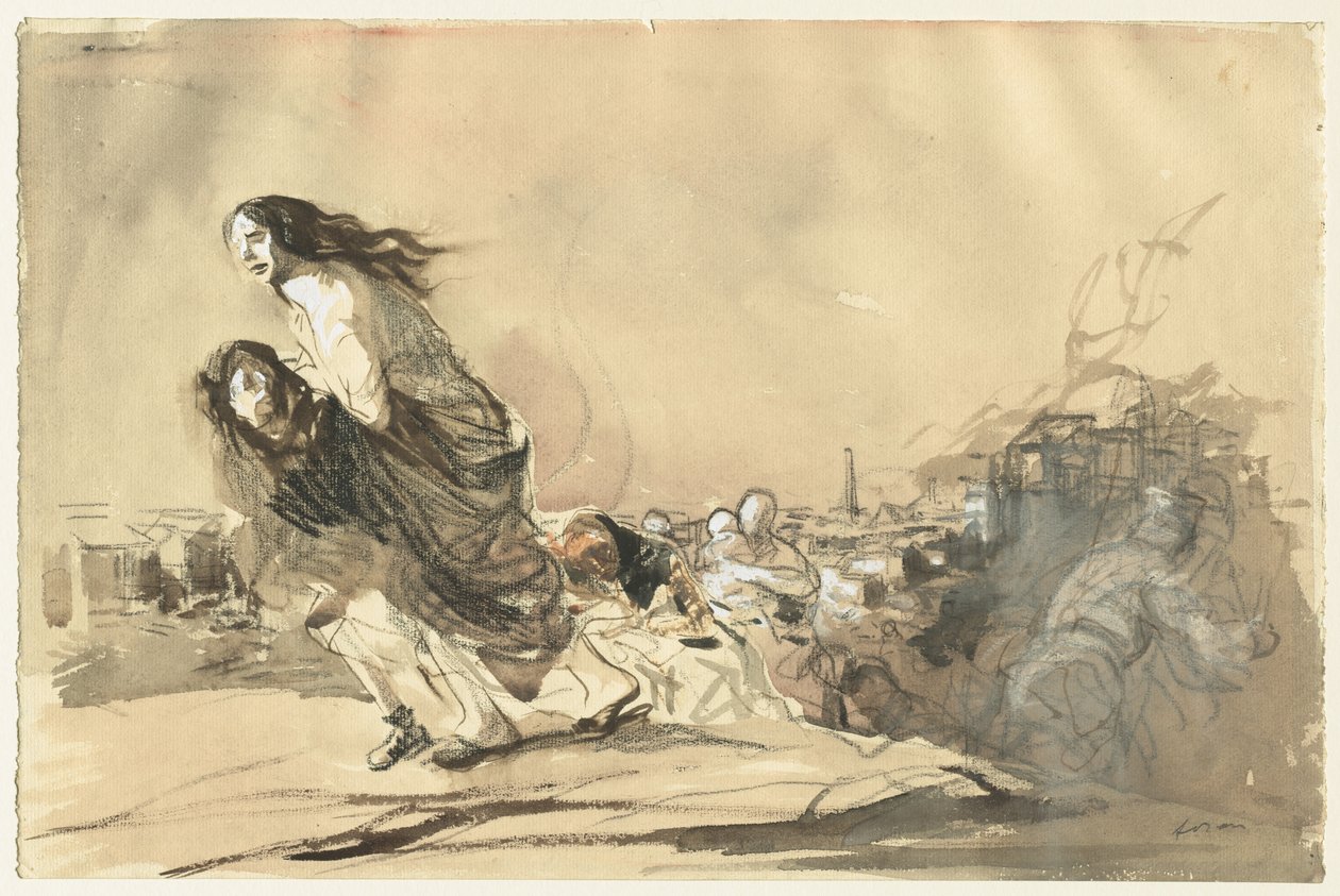 As tropas alemãs receberam a ordem formal de poupar propriedade privada. de Jean Louis Forain