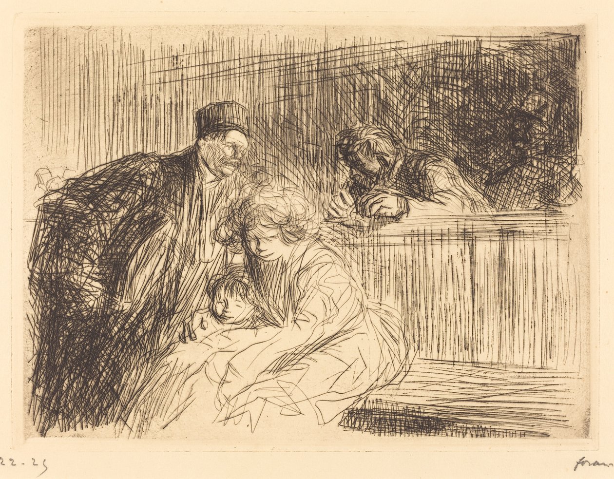 O Advogado Falando com o Prisioneiro (segunda placa) de Jean Louis Forain