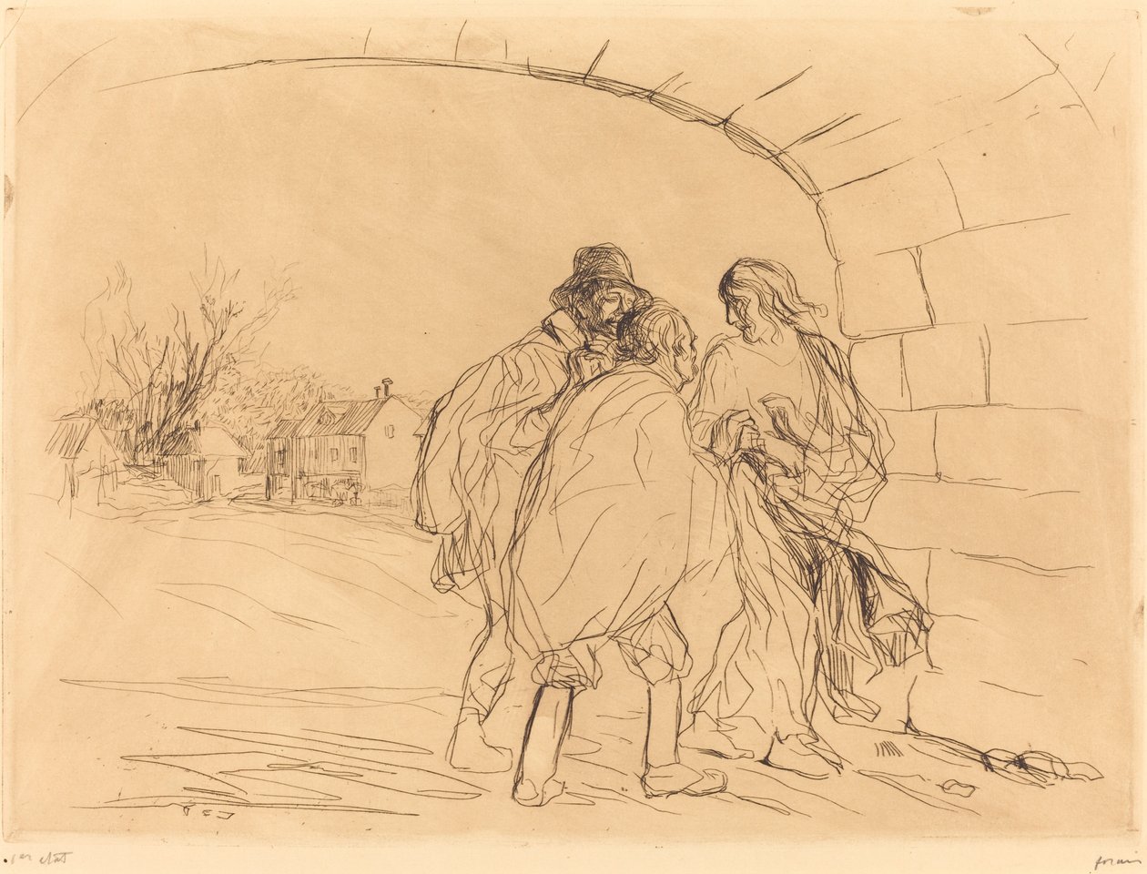 A Reunião sob o Arco (primeira placa) de Jean Louis Forain