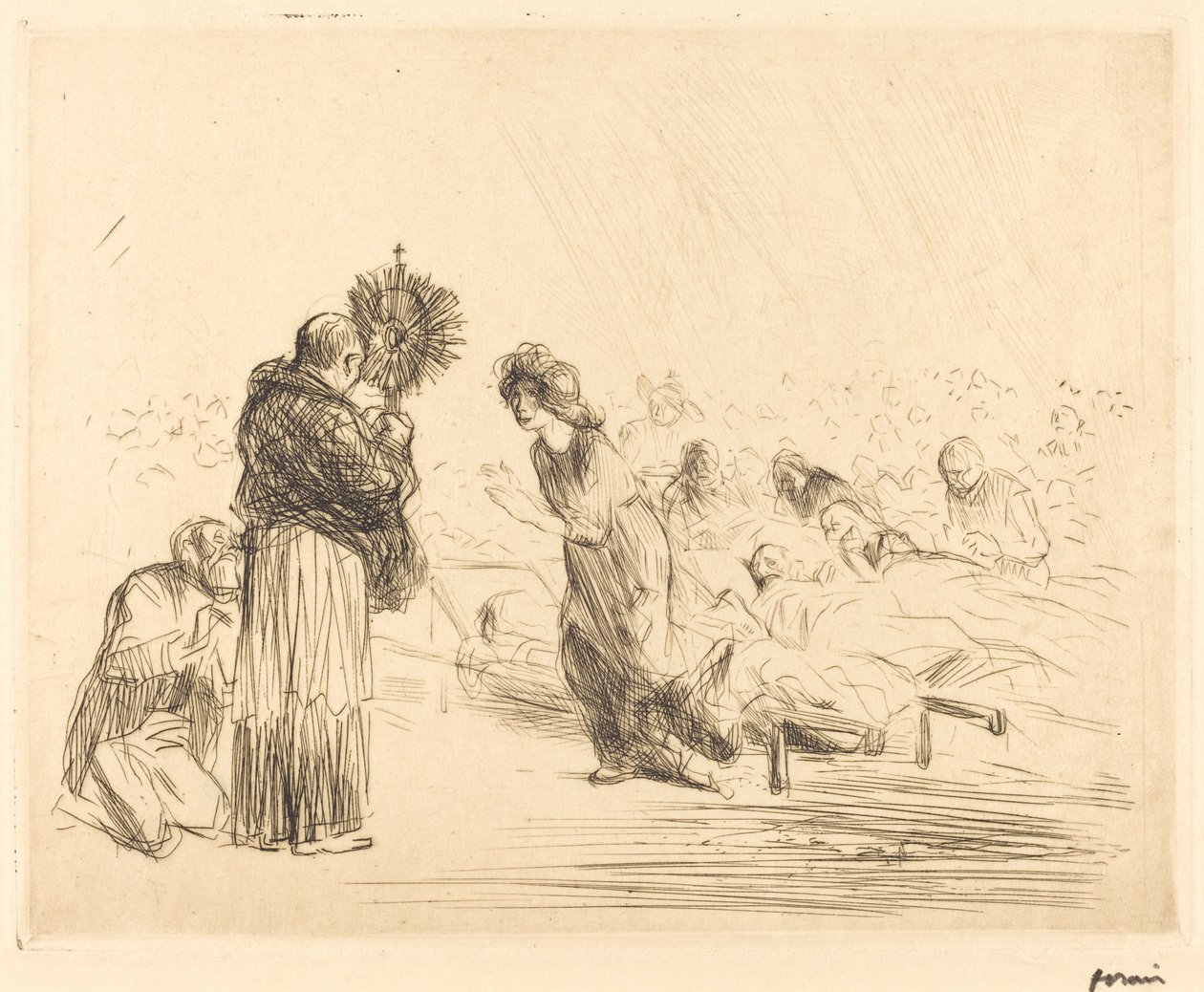 O Milagre diante do Santíssimo Sacramento (quarta placa) de Jean Louis Forain