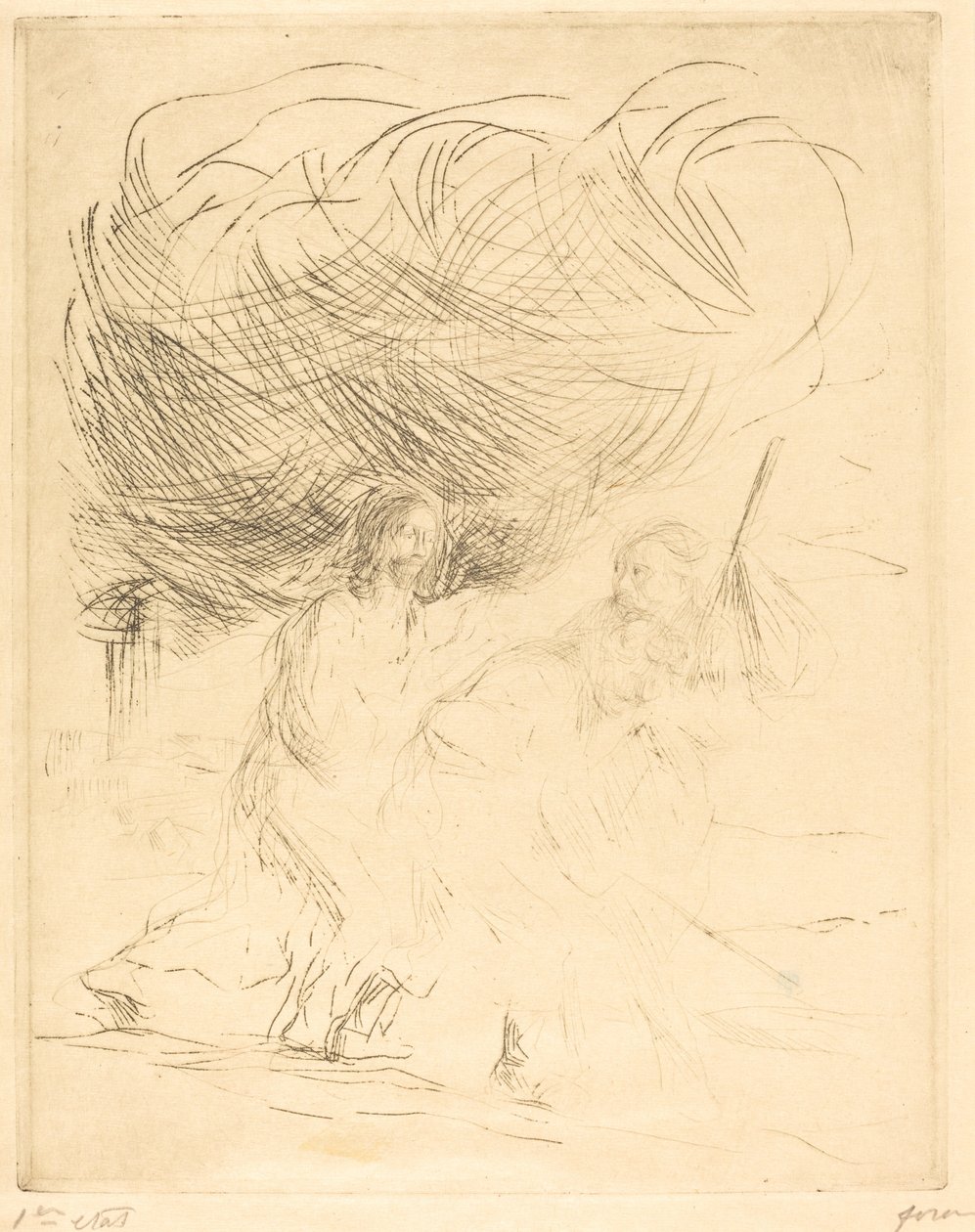 O Caminho de Emaús (segunda placa) de Jean Louis Forain