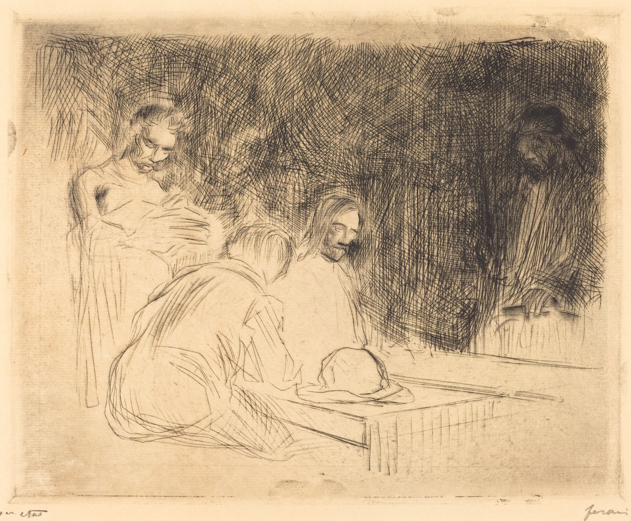 A Ceia em Emaús (terceiro prato) de Jean Louis Forain