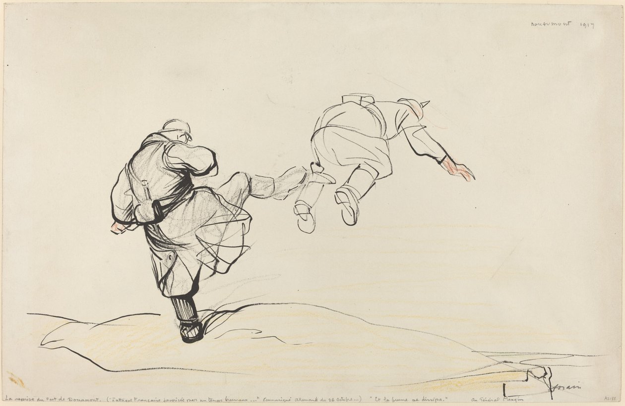 A tomada de Fort Douaumont, provavelmente 1916. de Jean Louis Forain