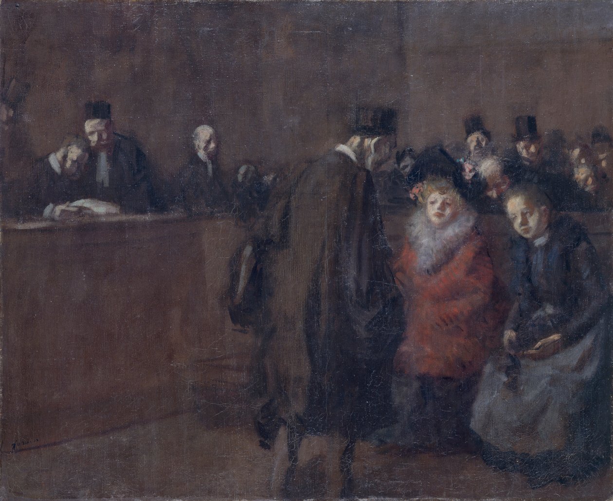 "The Law Court Scene de tribunal", 1910. de Jean Louis Forain