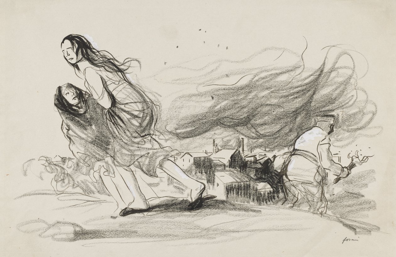 "Eles estão queimando tudo - eles devem estar prestes a recuar" de Jean Louis Forain