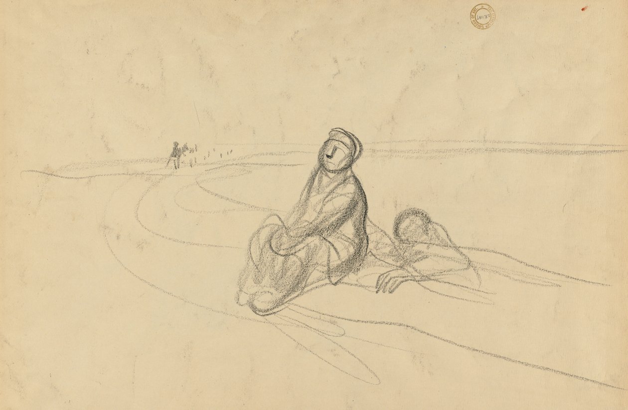 Duas figuras em uma estrada (verso) de Jean Louis Forain