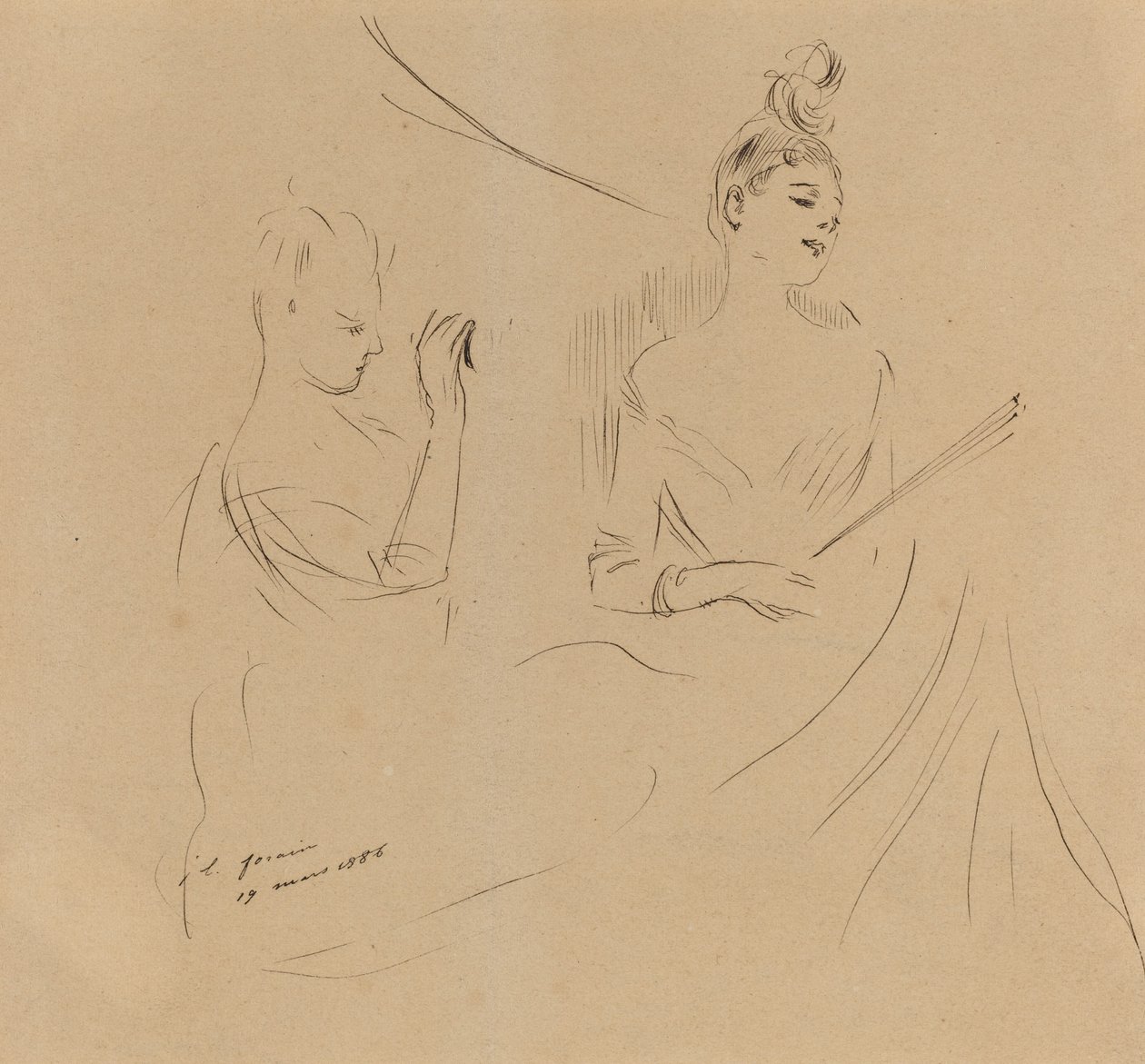 Duas senhoras em um Loge de Jean Louis Forain