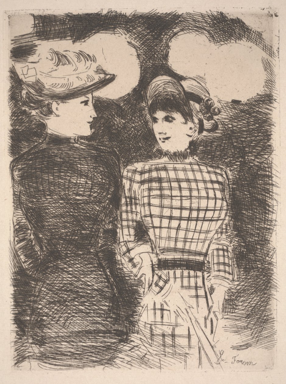 Duas Mulheres (gravura) de Jean Louis Forain