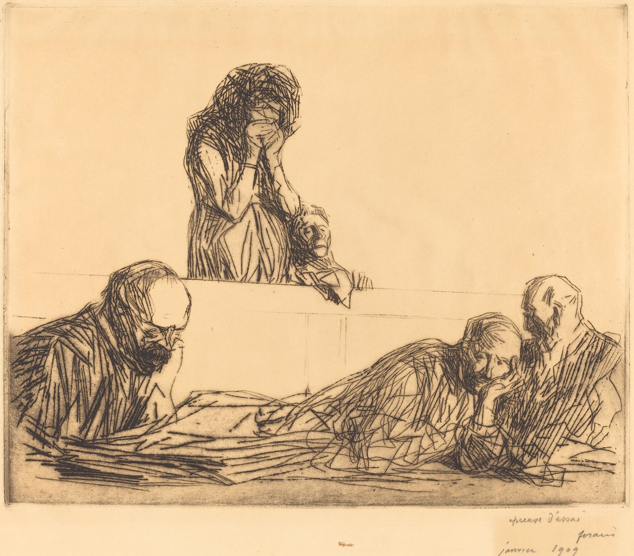 Mãe solteira (primeira placa) de Jean Louis Forain