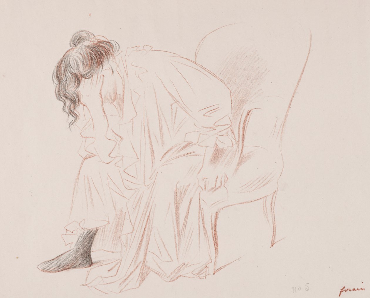 Mulher sentada de Jean Louis Forain
