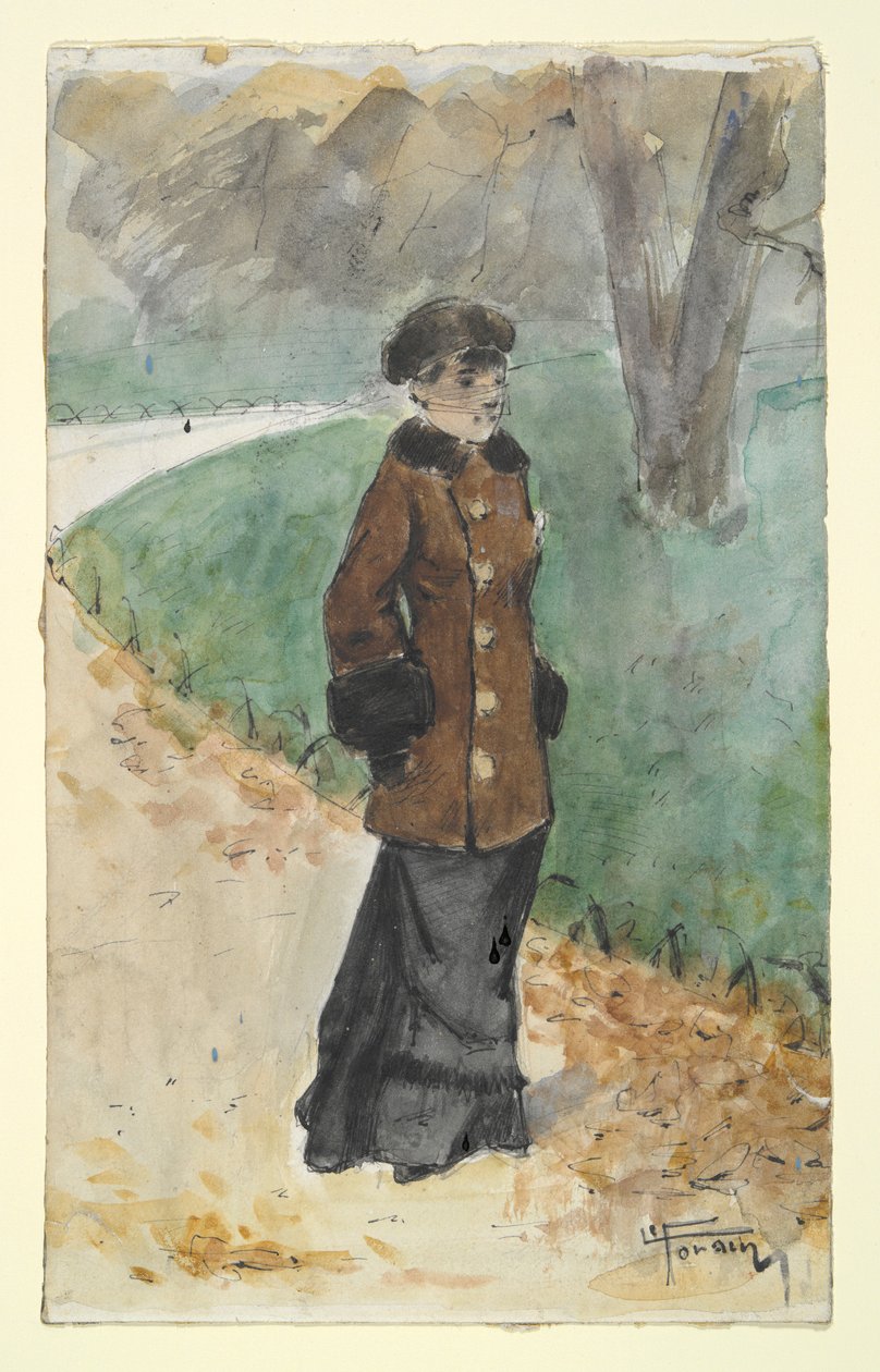 Mulher andando de Jean Louis Forain