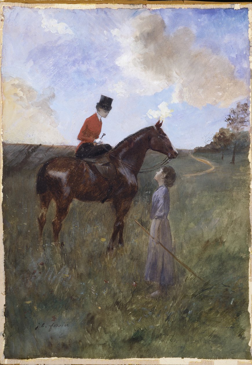 Mulher a cavalo e pastora de Jean Louis Forain