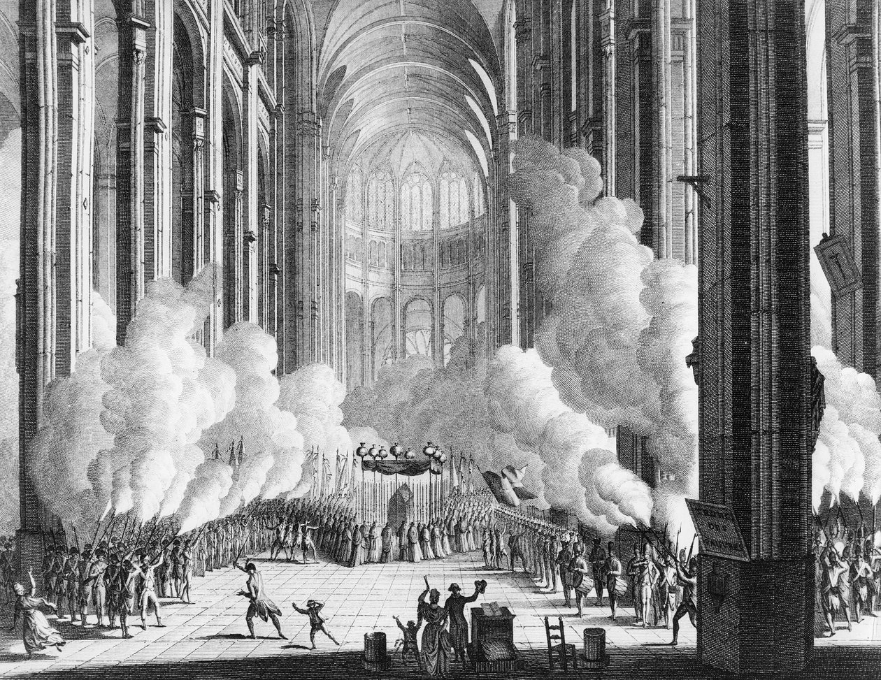 Revolução Francesa: Obseques de Honra Gabriel (Honore-Gabriel) Riqueti, Conde de Mirabeau (1749-1791) 4 de Abril de Jean Louis II (after) Prieur