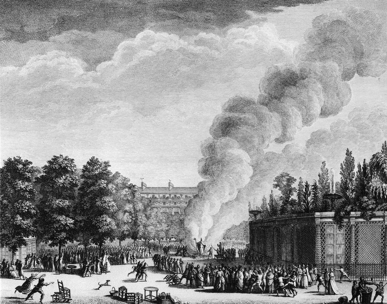 Revolução francesa, anticlericalismo: O modelo do Papa Pio VI (Giannangelo, Conde Braschi eleito como Pio VI ou Pio VI de Jean Louis II (after) Prieur