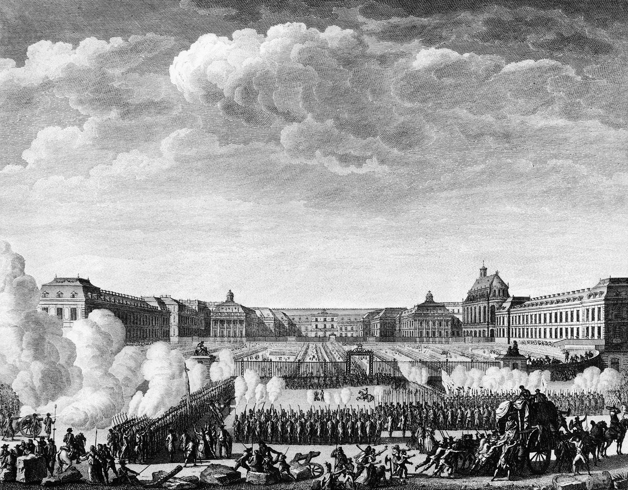 Revolução francesa: o rei prometeu vir a Paris em 6 de outubro de Jean Louis II (after) Prieur