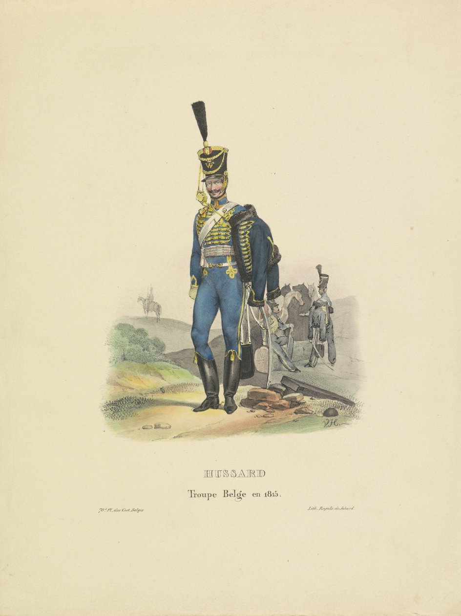 Hussard holandês, 1815
Hussard Troupe Belge en 1815 (título sobre o objecto) de Jean Louis Van Hemelryck