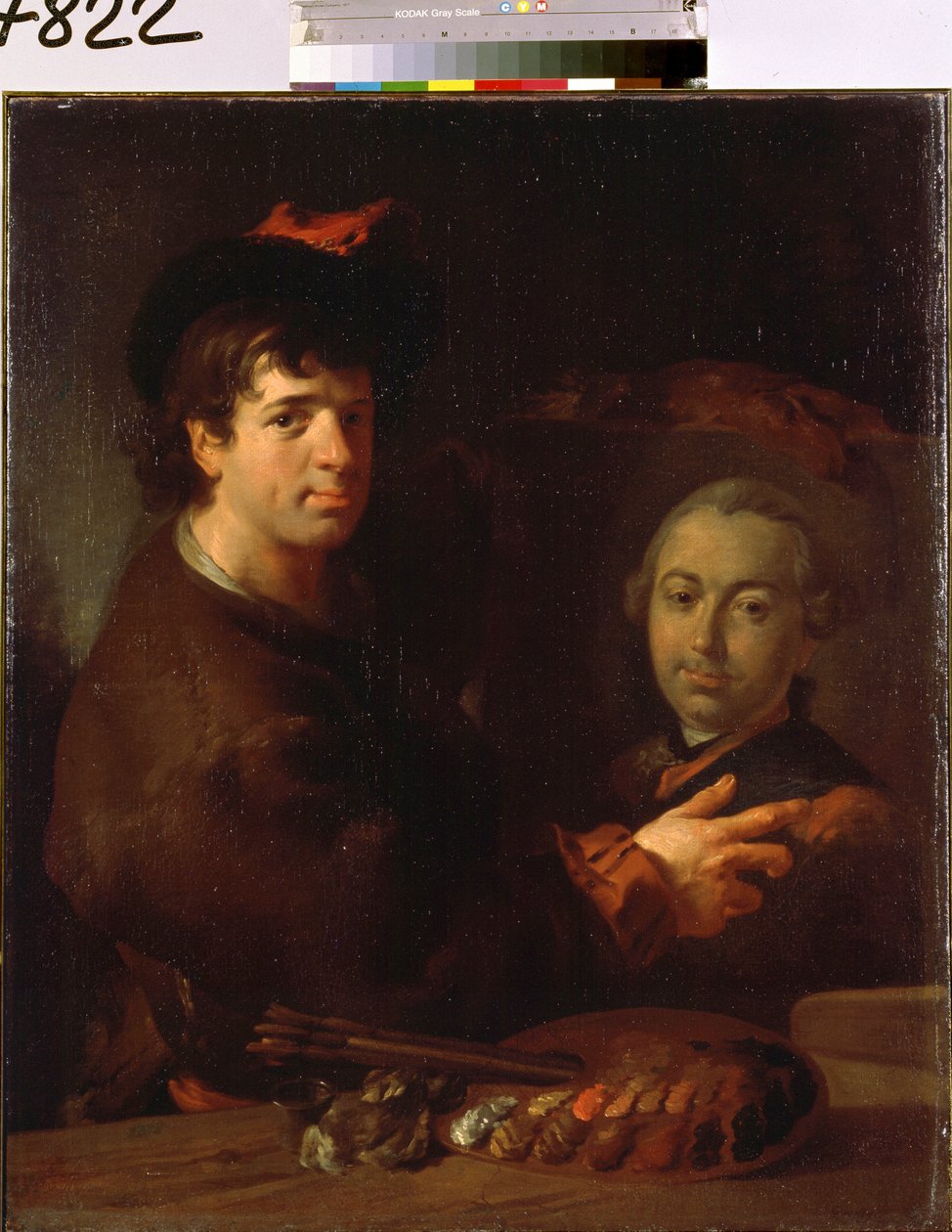 Auto-retrato. Pintura de Jean Louis de Velly (1730-1809). Óleo sobre tela, 96 x 80 cm Arte francesa do século XVIII. Museu Hermitage, São Petersburgo. de Jean Louis de Velly