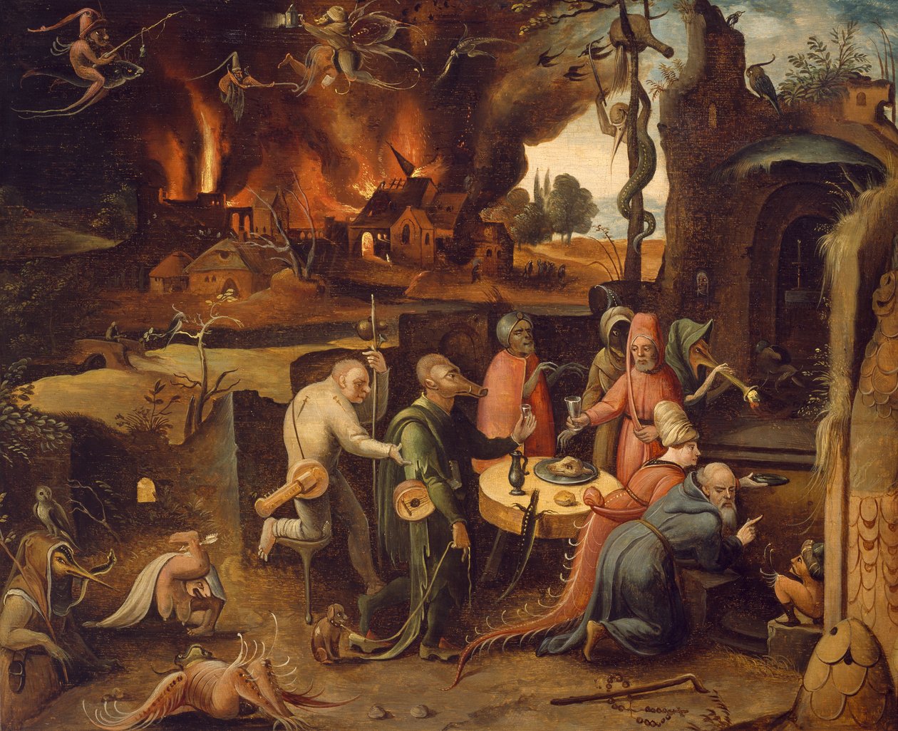 Tentação de Santo António, de Jan Mandyn (cerca de 1500-1560) de Jean Mandyn