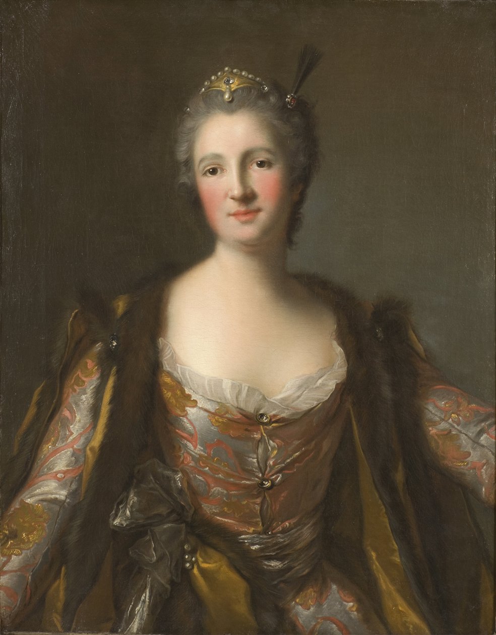 Elisabeth Catherine de Besenval, marquise de Broglie, en sultaneamente - Marquise de Broglie (1718-1777), nee Freiin von Besenval von Brunstatt, como Sultana, de Nattier, Jean-Marc (1685-1766). Óleo sobre tela. 1742 Dimensão : 81x63 cm. Nationalmuseum Esto de Jean Marc Nattier