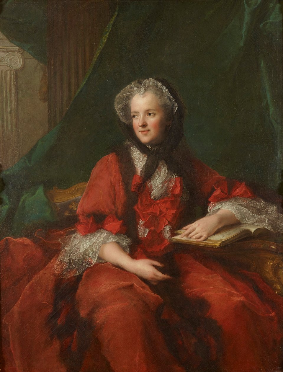 Francês: Portrait de la Reine Marie Leczinska Retrato de Marie Leszczyńska de Jean Marc Nattier