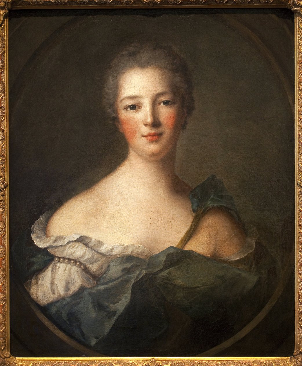 Jeanne Antoinette Poisson, Marquesa de Pompadour (1721-1764) - Pintura da oficina de Jean Marc (Jean-Marc) Nattier (1685-1766), óleo sobre tela de Jean Marc Nattier