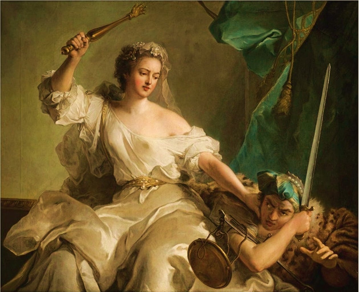 A Justiça que castiga a Injustiça chamou à Senhora Adelaide de França a Justiça. de Jean Marc Nattier