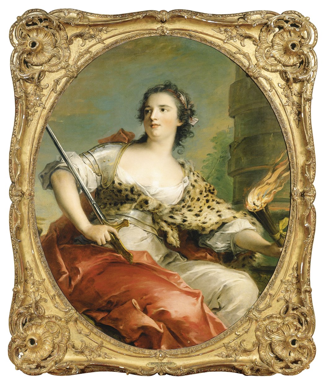 La Force, uma personificação de Fortitude, 1743 de Jean Marc Nattier