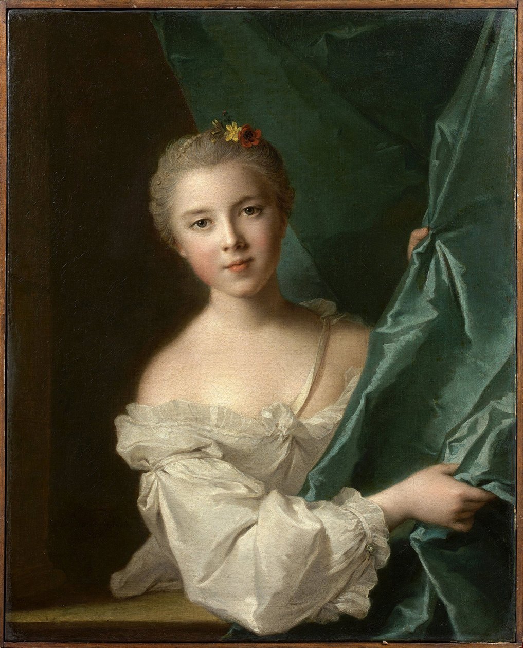 Retrato de Eleonore Louise de Berville, marquesa de Hallay-Coetquen, 1751. de Jean Marc Nattier