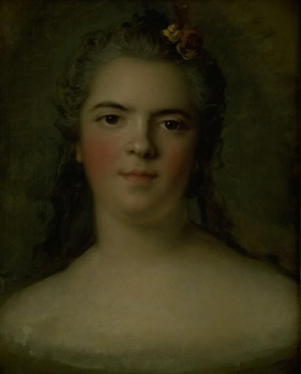 Retrato de Louise-Élisabeth da França, filha de Luís XV "Mme Infante" de Jean Marc Nattier