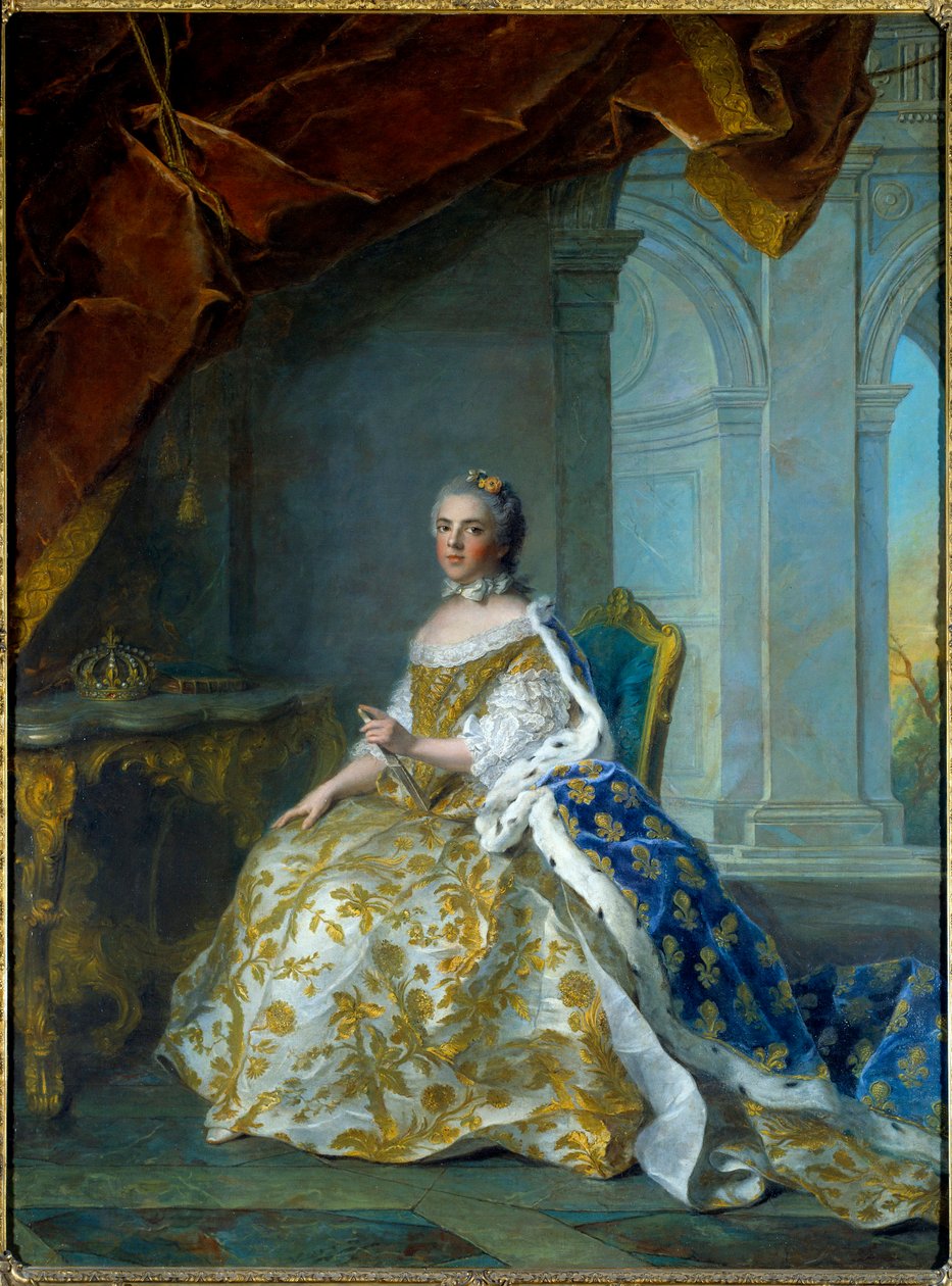 Retrato de Louise Elisabeth de França, Infante de Espanha e depois Duquesa de Parma (1727-1759) Pintura de Jean Marc (Jean-Marc) Nattier (1685-1766) 1761 Sol 2,4x1,84m de Jean Marc Nattier