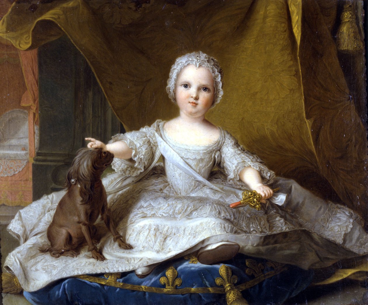 Retrato de Madame Maria Zeffirina - Pintura de Jean Marc (Jean-Marc) Nattier (1685 - 1766). 1751 - Galeria Uffizi, Florença de Jean Marc Nattier