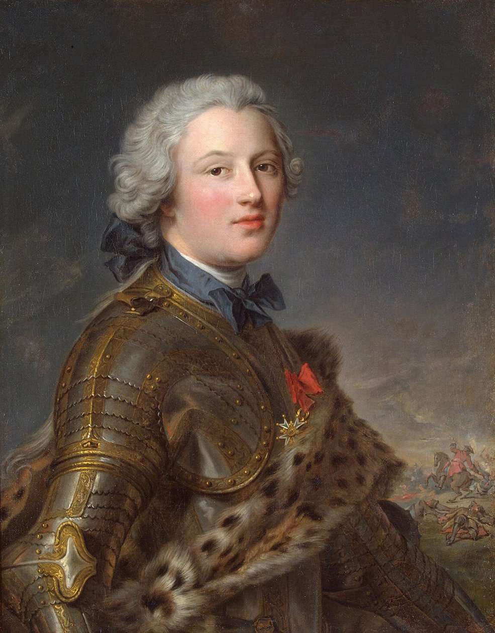 Retrato de Pierre Victor, barão de Besenval de Brünstatt 1722-1794, segunda metade do século XVIII. de Jean Marc Nattier
